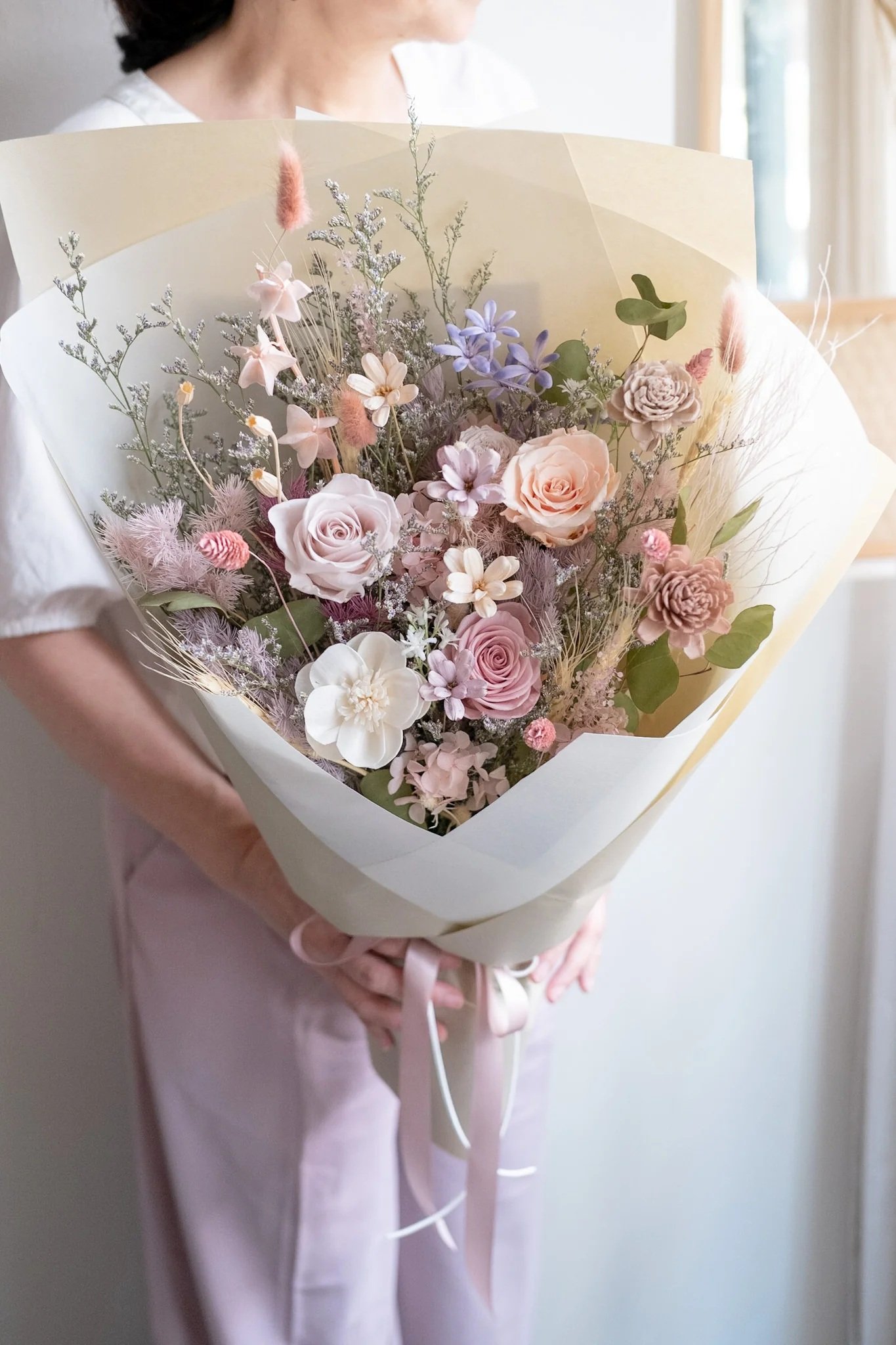 Bouquet pastel printanier